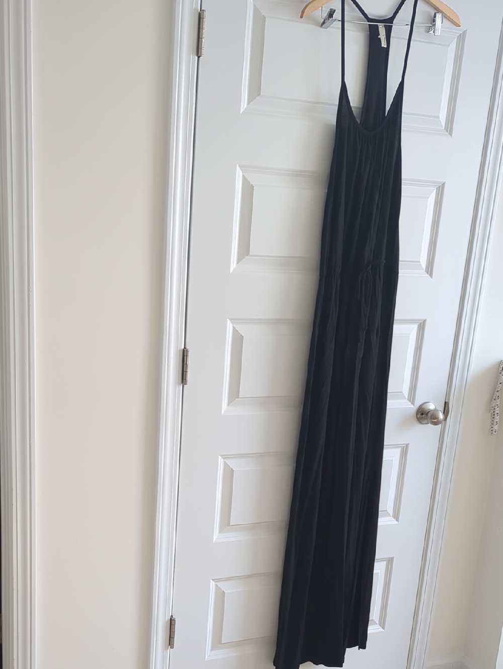 Loveappella Black Pleated Maxi Slip Dress P2P 23 L74 From Shoulder